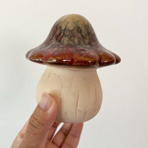 Vintage Mini Mushroom Ceramic Figurine